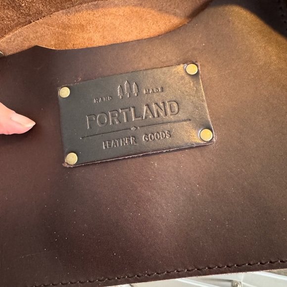 Portland Leather Dark Brown Tote Bag - Picture 3 of 3